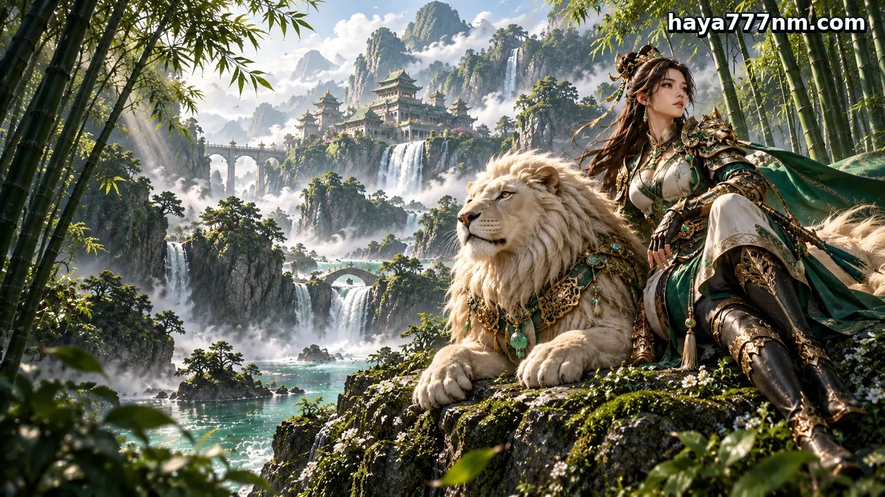 haya777 — Penjaga Singa Gading bersama seekor singa putih